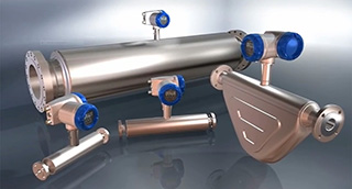 Screenshot from the OPTIMASS product overview video showing different OPTIMASS devices next to each other